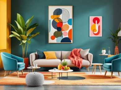 Moderne Bauhaus-Möbel in einem stilvollen Interieur.