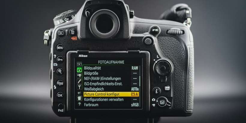 a digital camera with a large screen on it