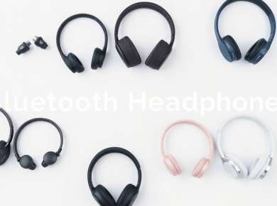 Eine Auswahl an Bluetooth Kopfhörern in verschiedenen Designs.
