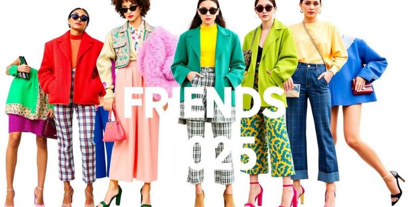 Modetrends und Accessoires für 2025 in bunten Farben.