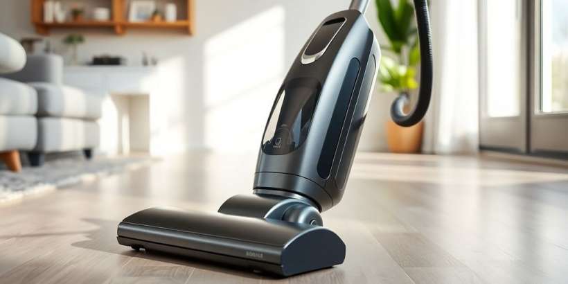 Moderner Staubsauger in einem sauberen Wohnraum.