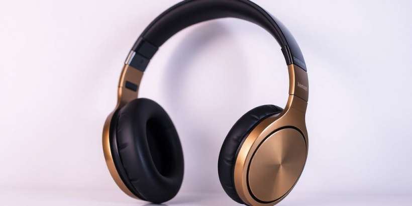 Moderne On-Ear Bluetooth Kopfhörer auf einem eleganten Hintergrund.